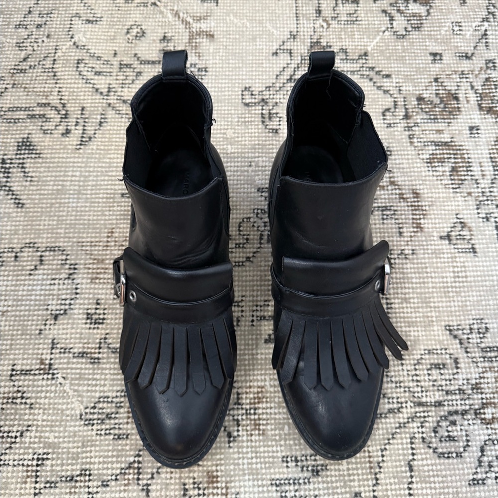Marc Fisher Fringe Ankle Boots